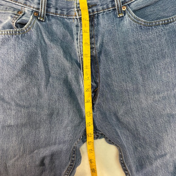 Levis 505 Regular Fit Straight Leg Blue Denim Jeans Mens 40x30 Medium Wash - Picture 6 of 8